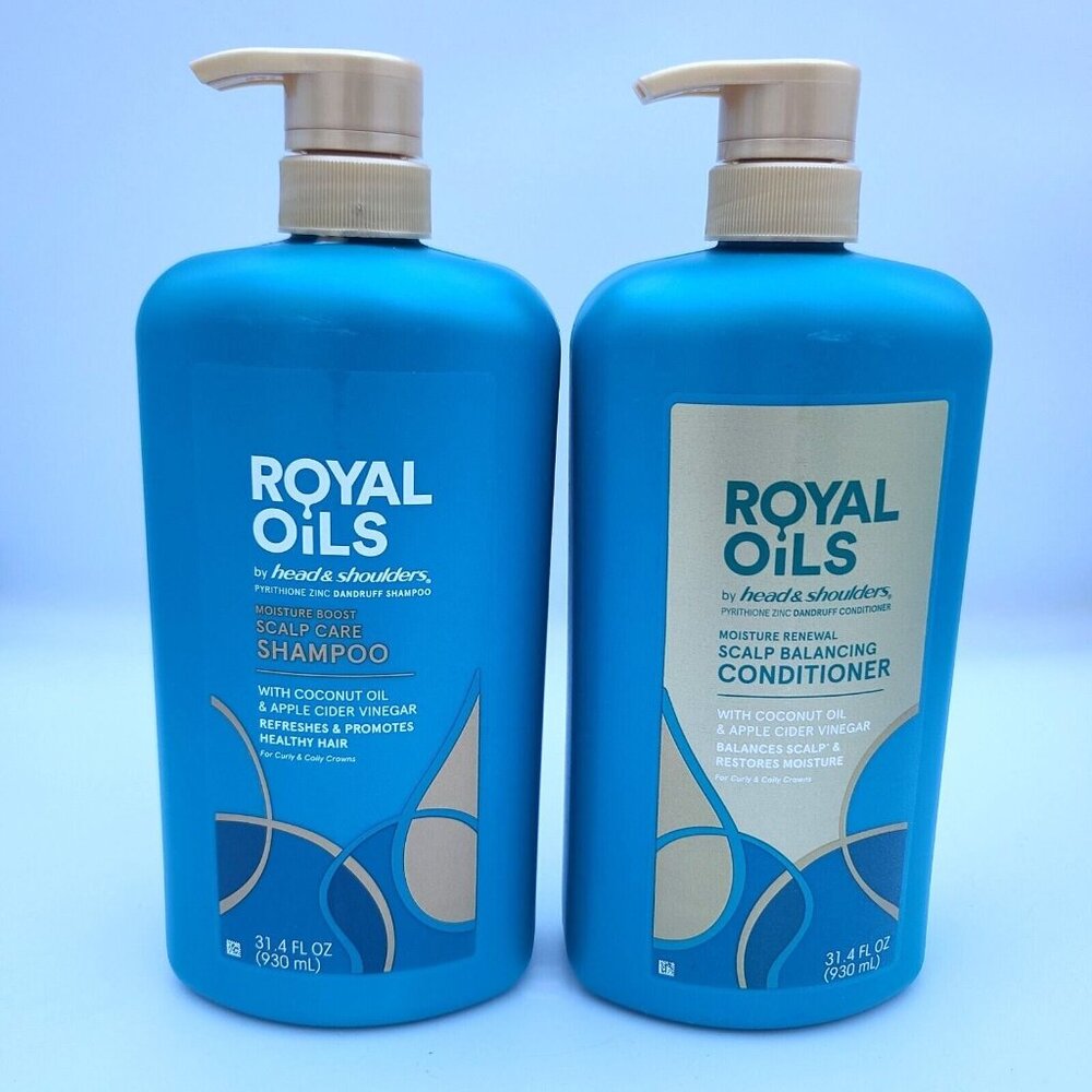 Head & Shoulders Royal Oil Moisture Shampoo + Conditioner 31.45 Fl Oz Exp: 1/23